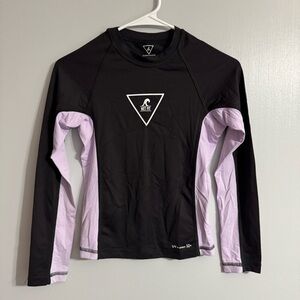 Black Long Sleeve Rash‎ Guard by Wet Fit Size Small